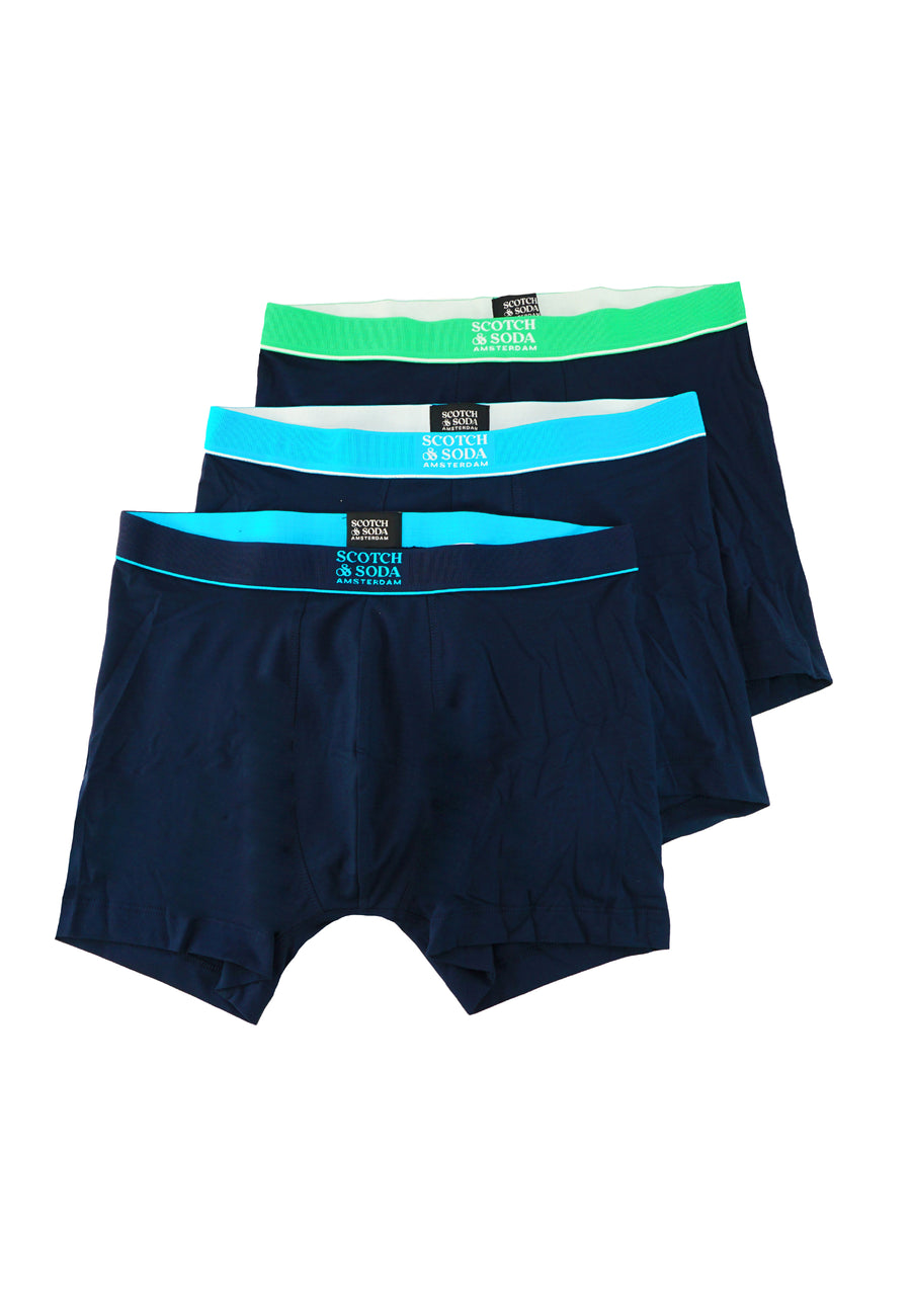 Scotch & Soda Stacked Logo Unterhosen Dreierpack