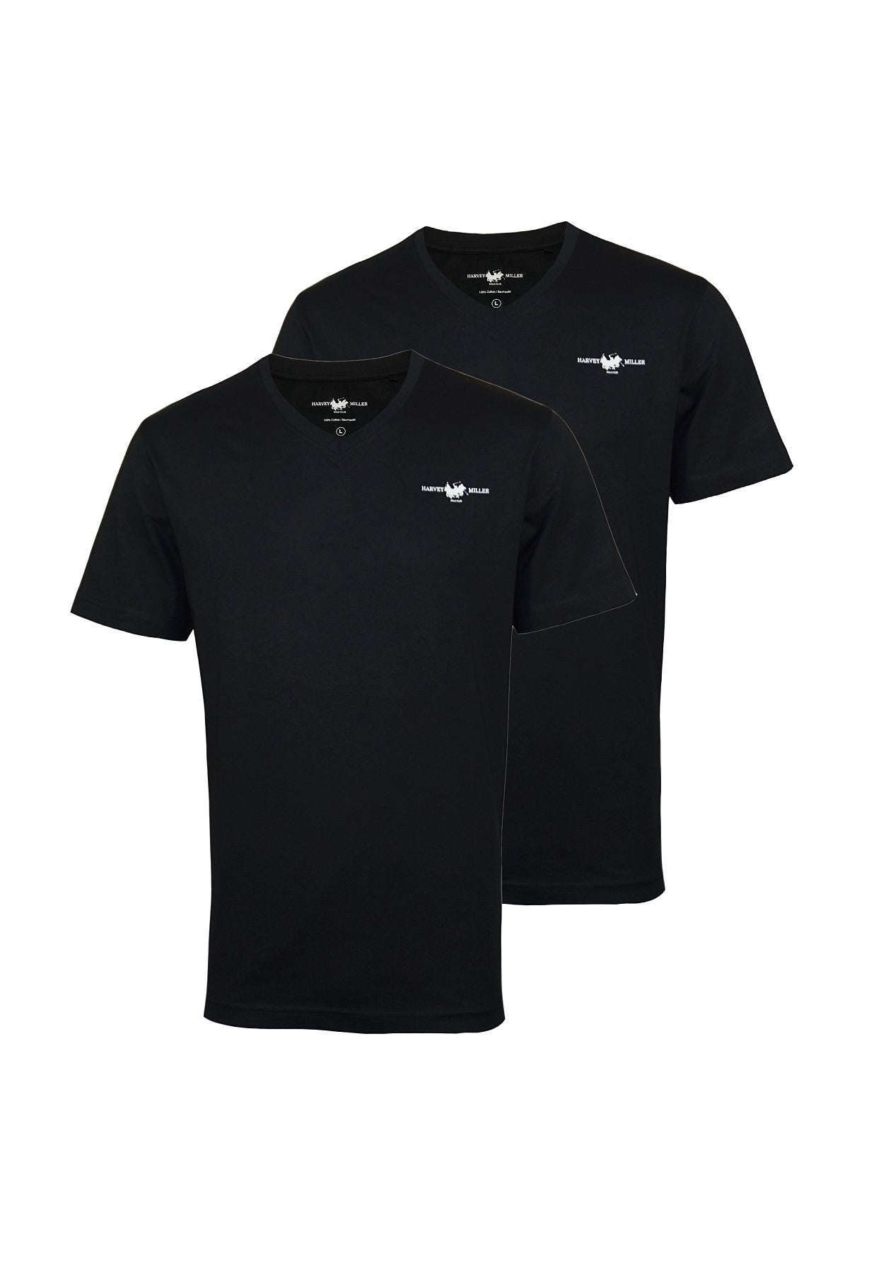 Harvey Miller 2 Pack Basic T-Shirt V-Ausschnitt