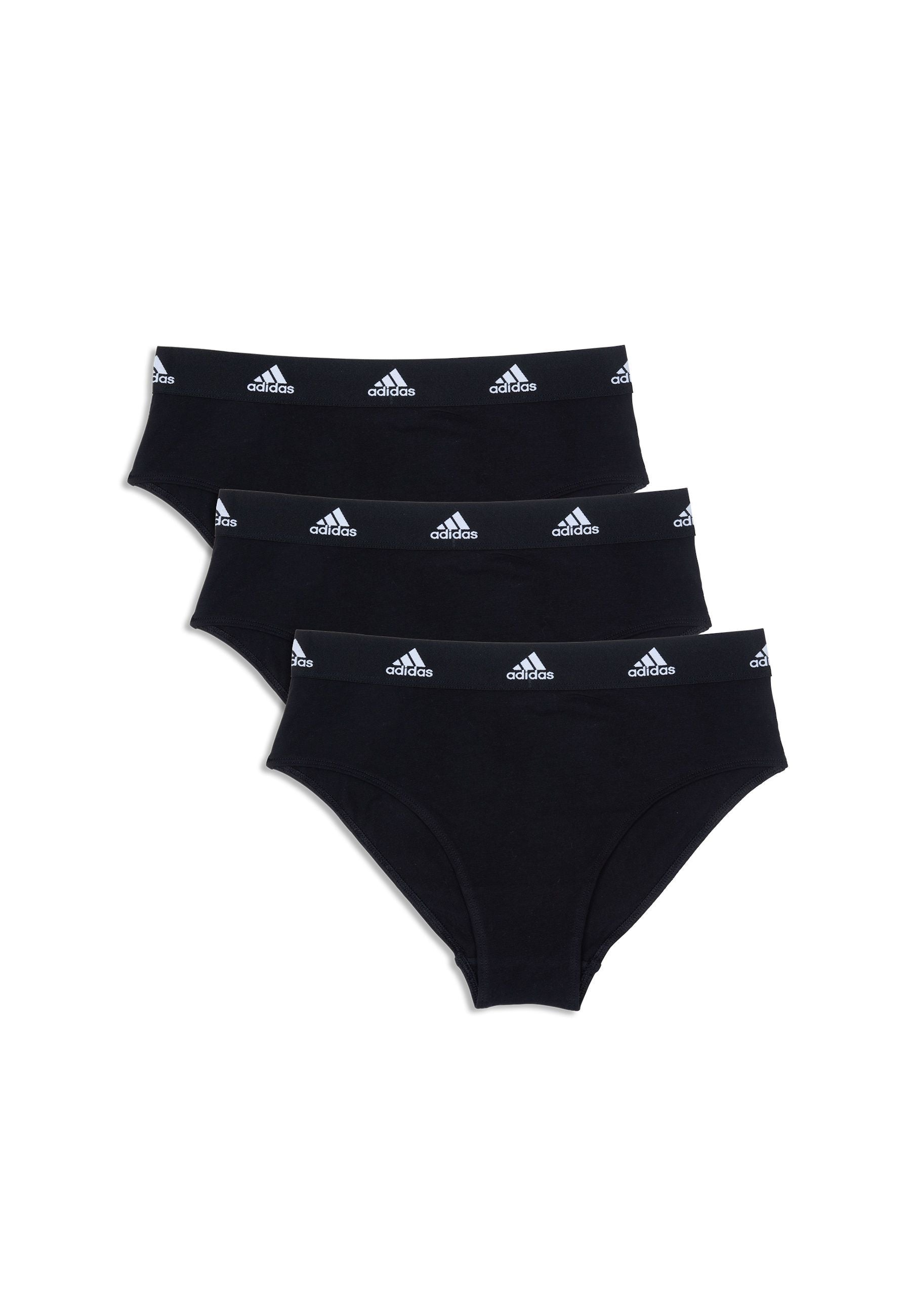 Adidas Damen-Slip mit Logo-Bund 3er Pack