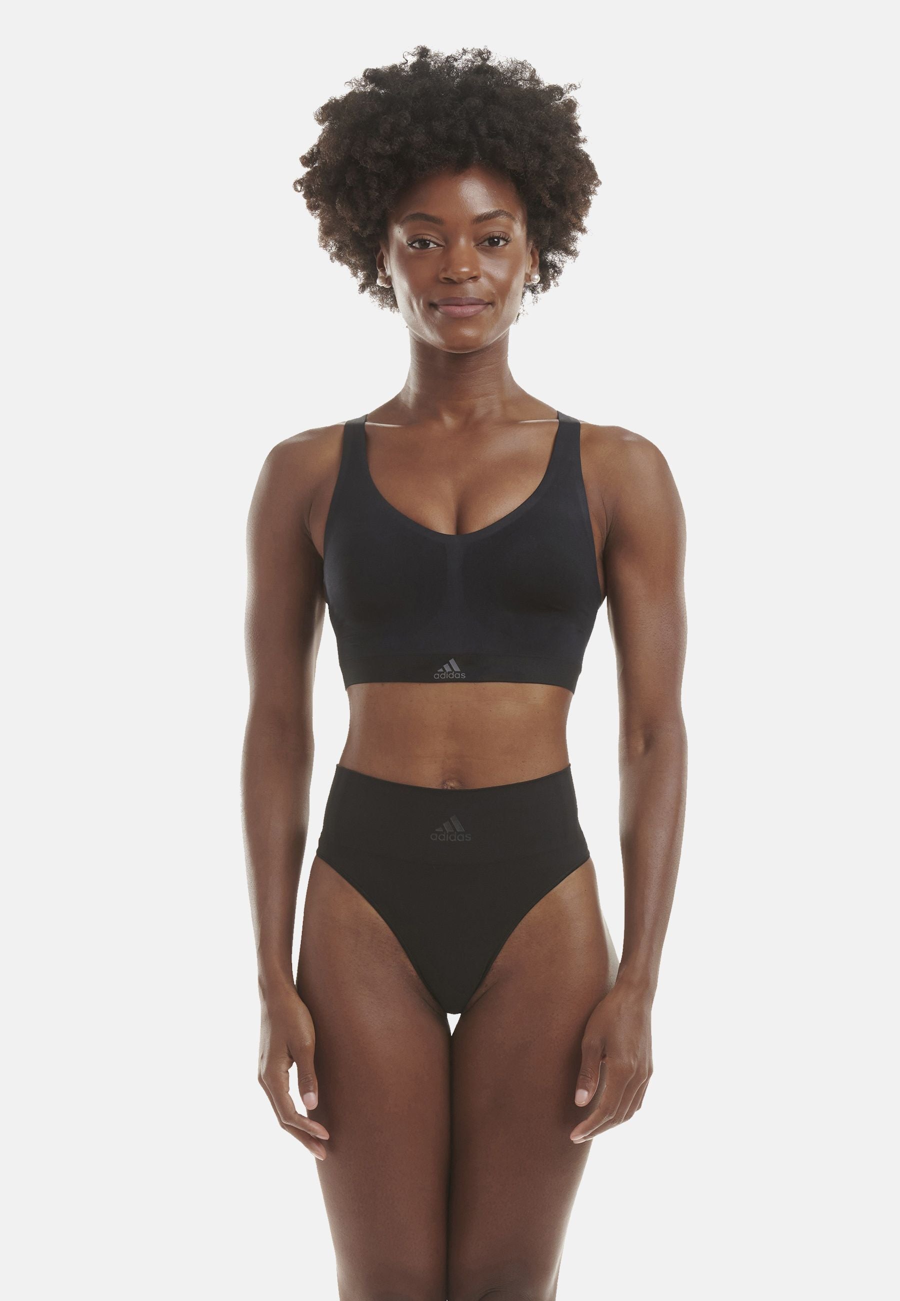Adidas Damen-Tanga mit Label-Print