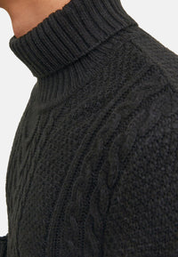 Jack & Jones Craig mit Rollkragen und Zopfmuster