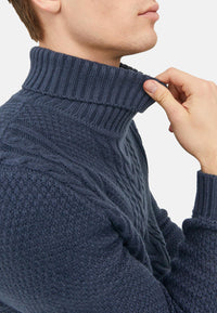 Jack & Jones Craig mit Rollkragen und Zopfmuster
