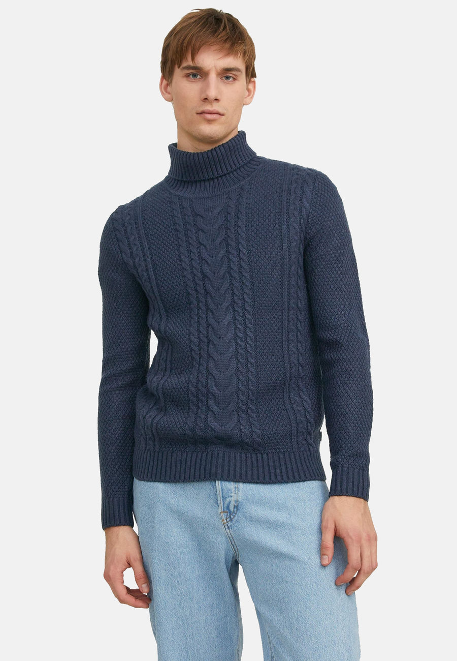 Jack & Jones Craig mit Rollkragen und Zopfmuster