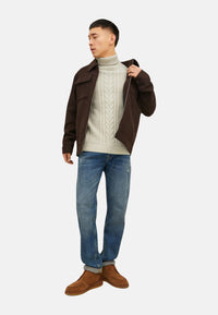 Jack & Jones Craig mit Rollkragen und Zopfmuster
