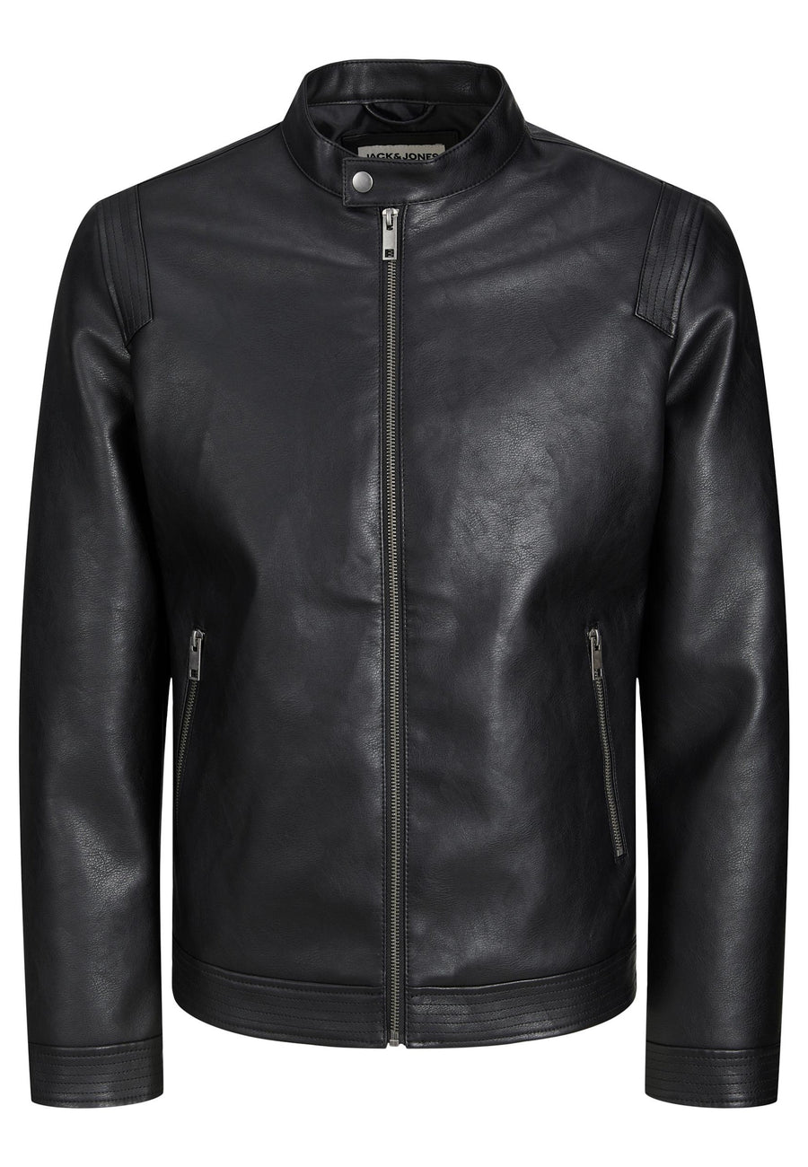 Jack & Jones ROCKY Bikerjacke mit Stehkragen und Reißverschluss