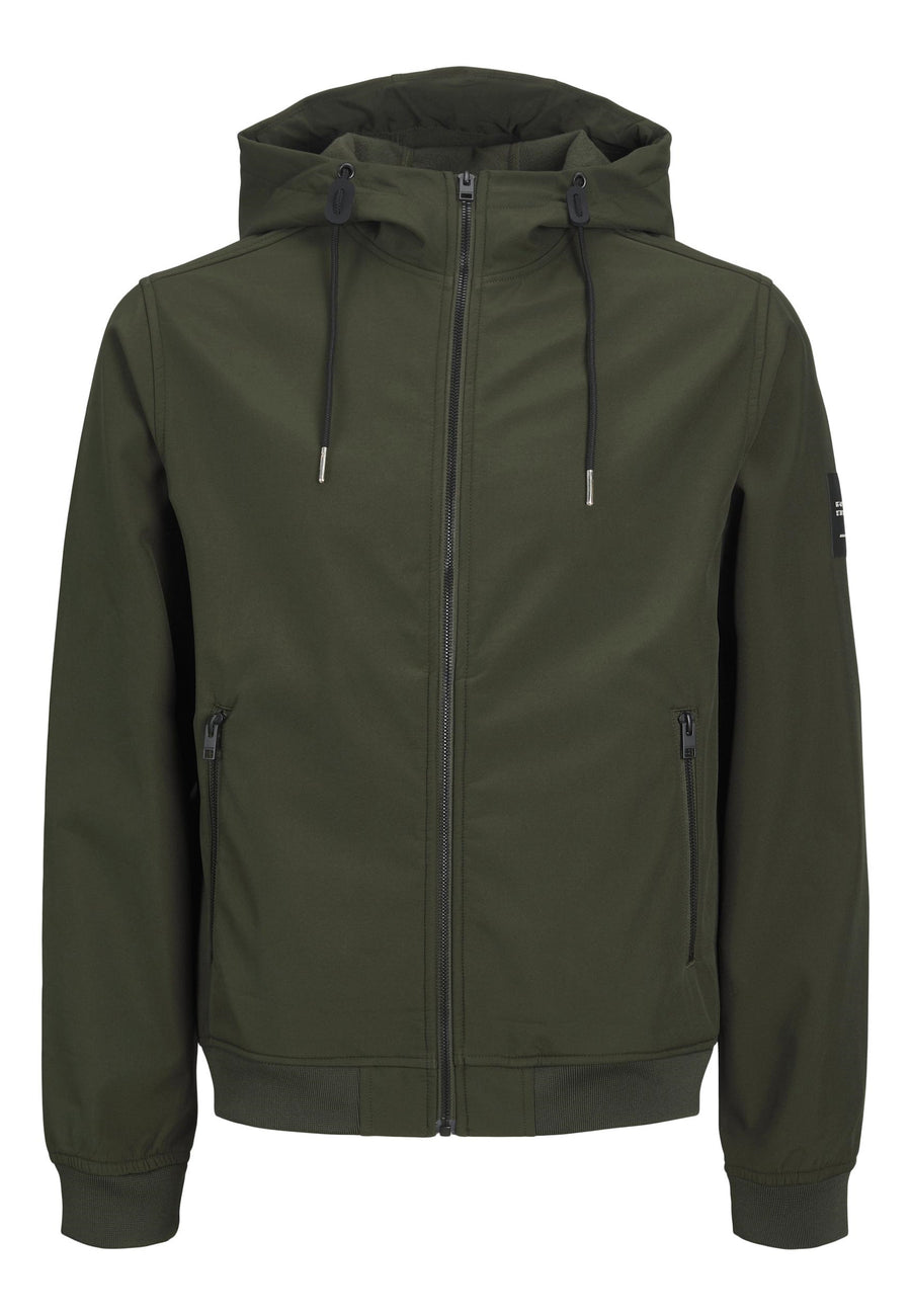 Jack & Jones BASIC Softshelljacke mit Kapuze und Reißverschluss