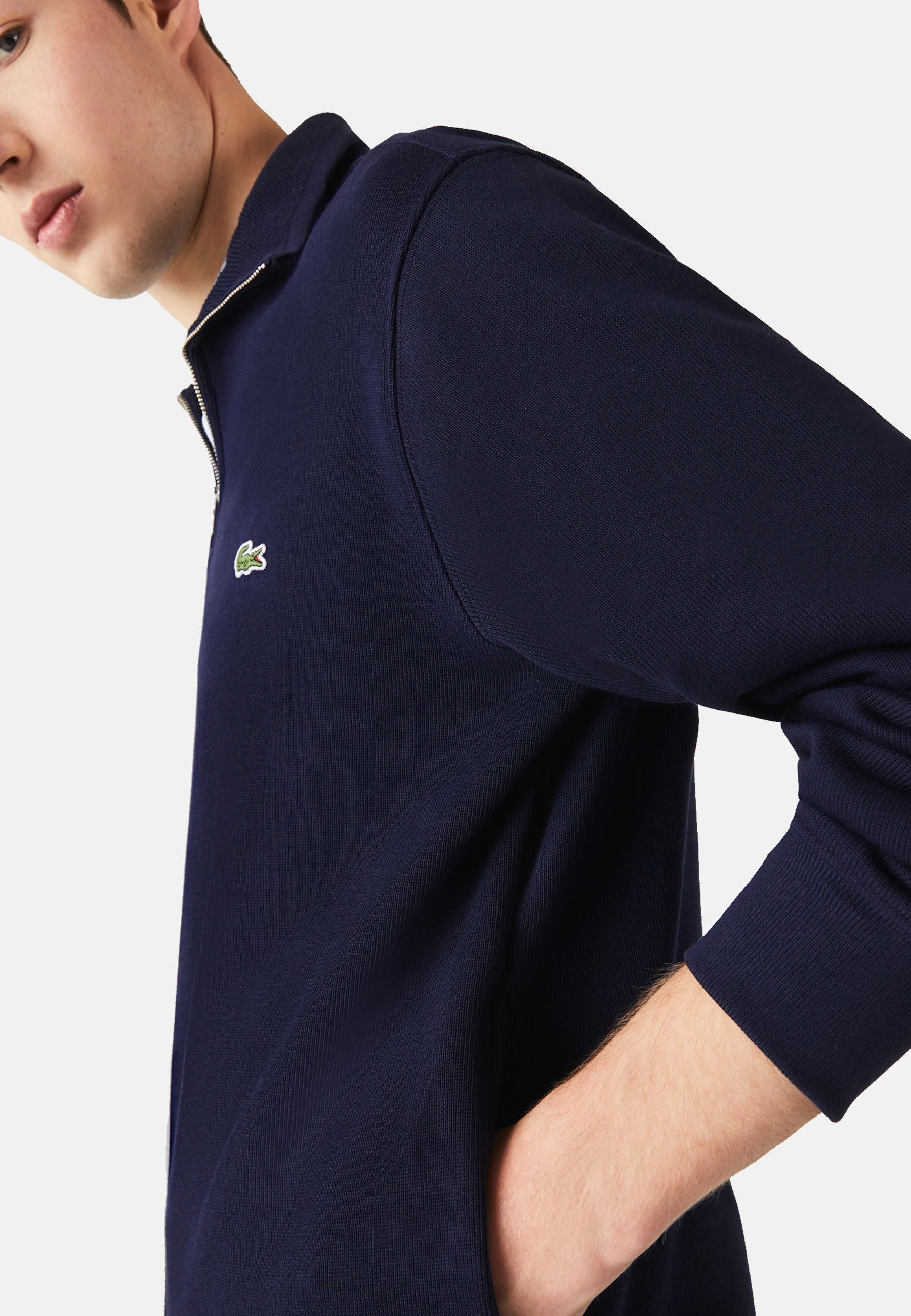 Lacoste Sweatshirt mit Stehkragen und Reißverschluss