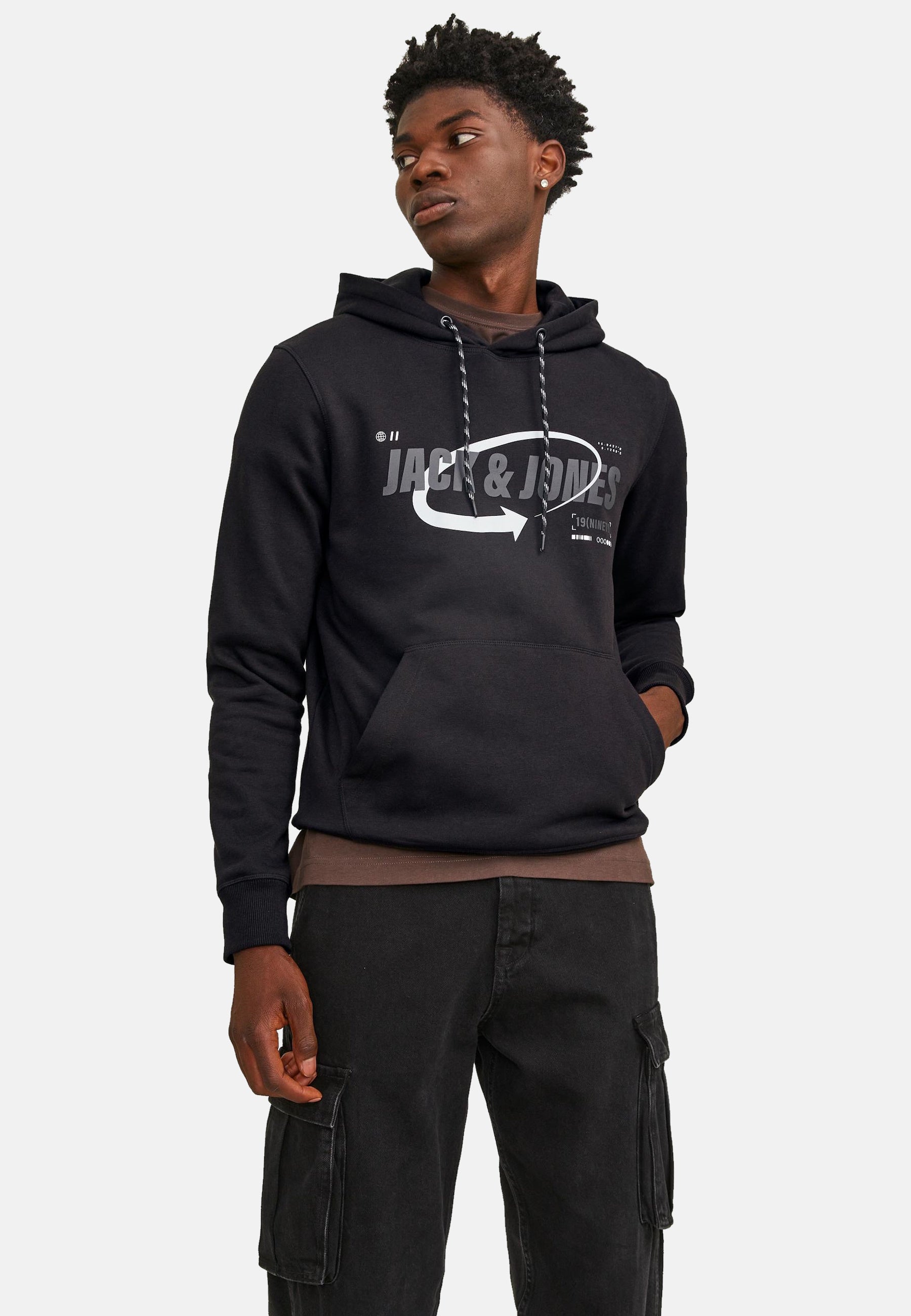 Jack & Jones Black Kapuzensweatshirt