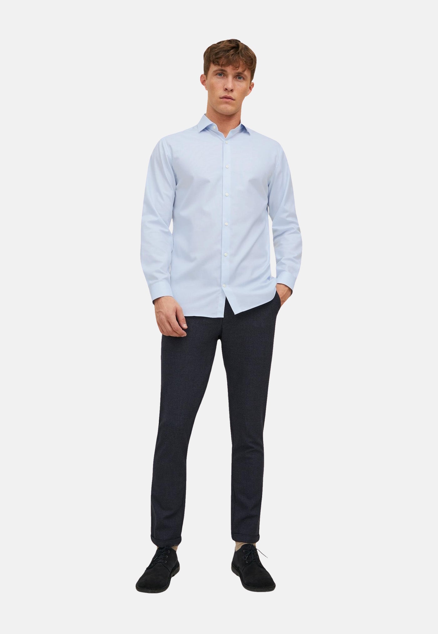 Jack & Jones PARKER Slimfit Langarmhemd mit Kent-Kragen