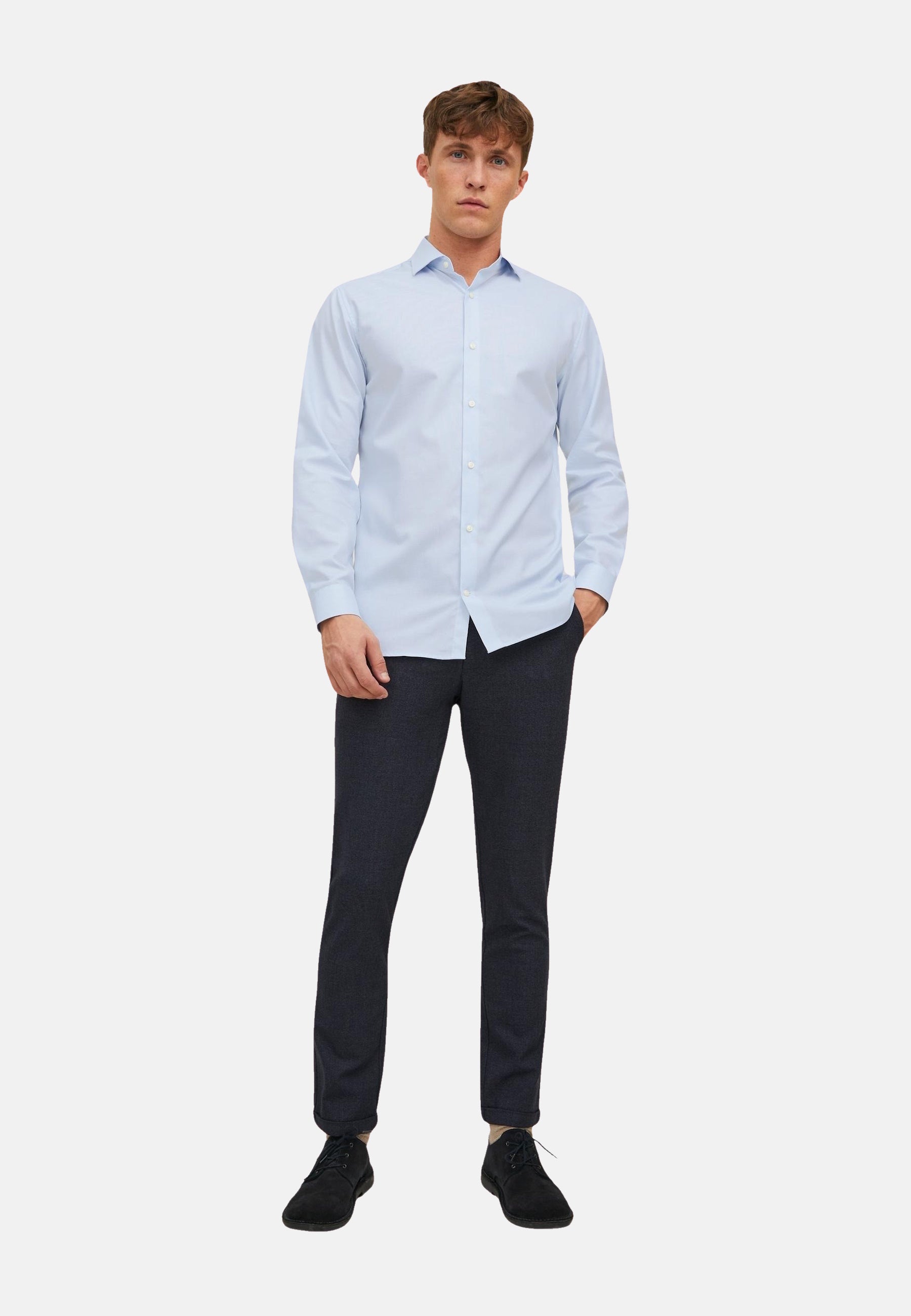 Jack & Jones PARKER Slimfit Langarmhemd mit Kent-Kragen