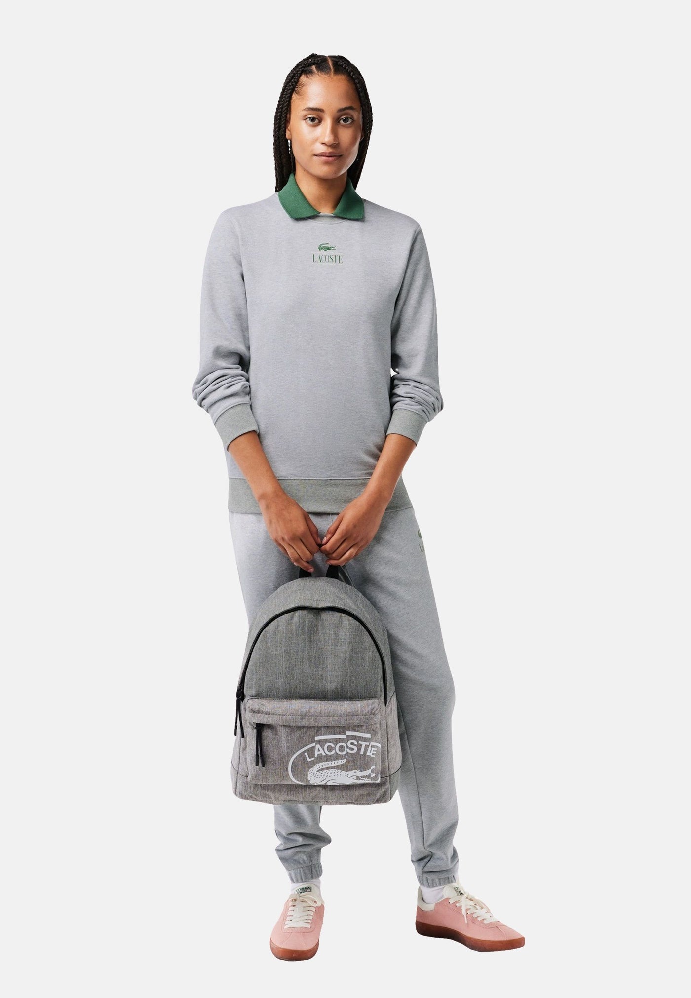 Lacoste Pullover mit Rippbündchen und Logo