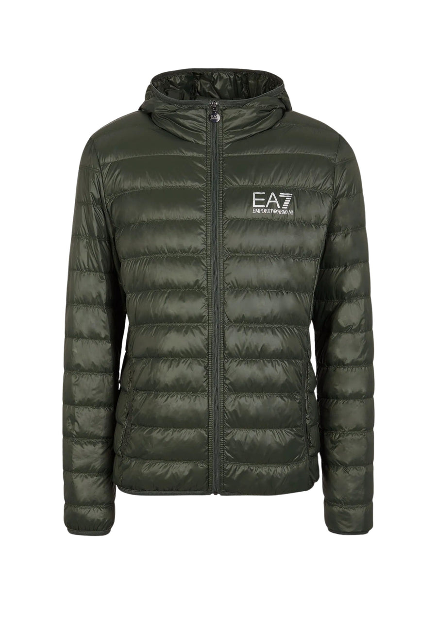 EA7 Emporio Armani Core Identity Steppjacke mit Kapuzenkragen