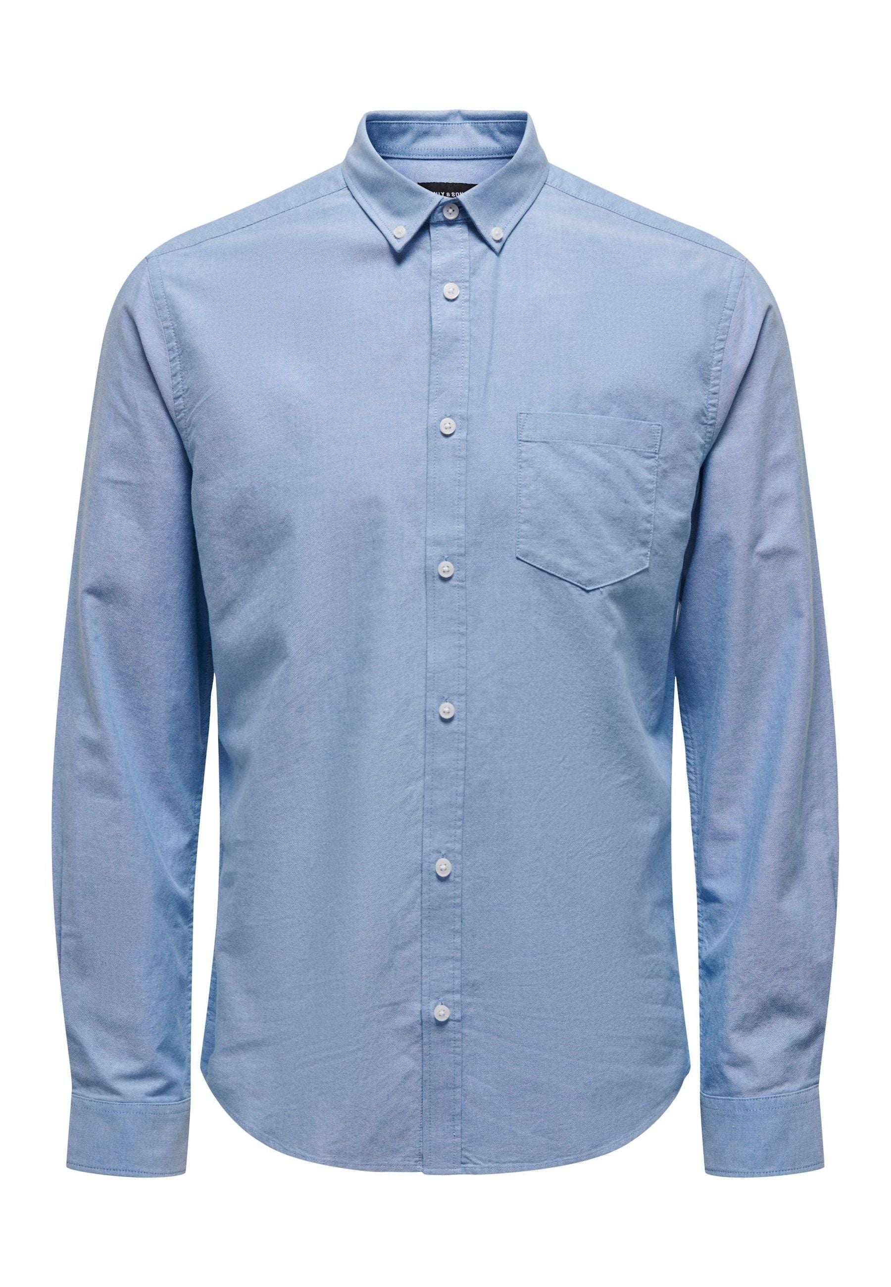 Only & Sons Salvaro Langarmhemd mit Brusttasche, Slim Fit