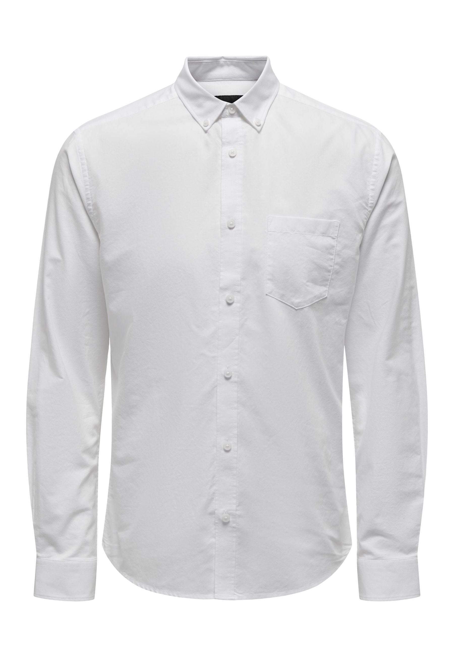 Only & Sons Salvaro Langarmhemd mit Brusttasche, Slim Fit