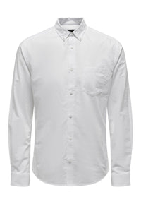 Only & Sons Salvaro Langarmhemd mit Brusttasche, Slim Fit