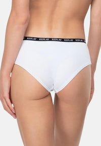 Replay Damen-Slip mit Logo-Bund 2er Pack