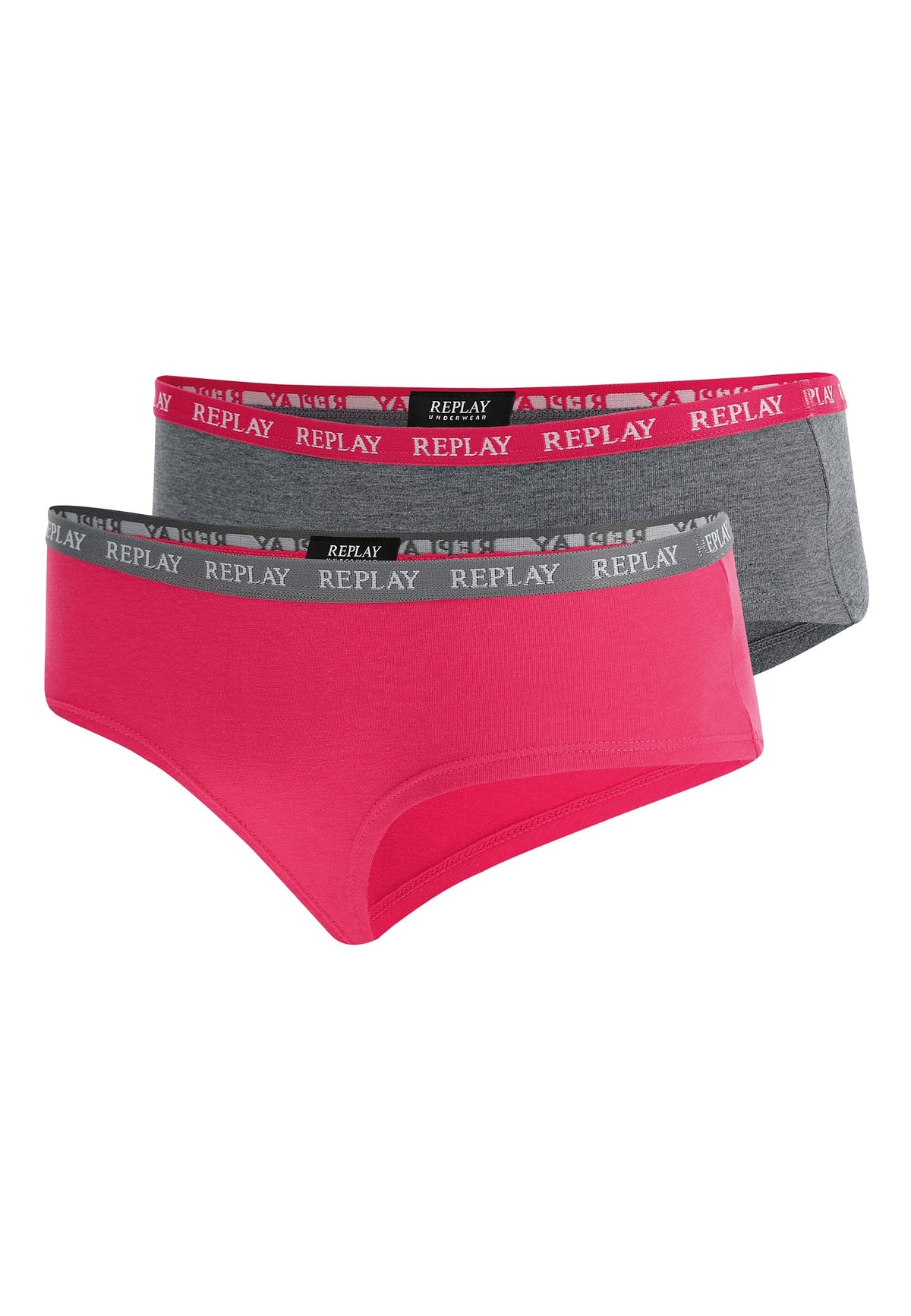 Replay Damen-Slip mit Logo-Bund 2er Pack