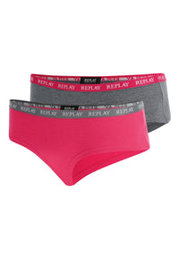 Replay Damen-Slip mit Logo-Bund 2er Pack