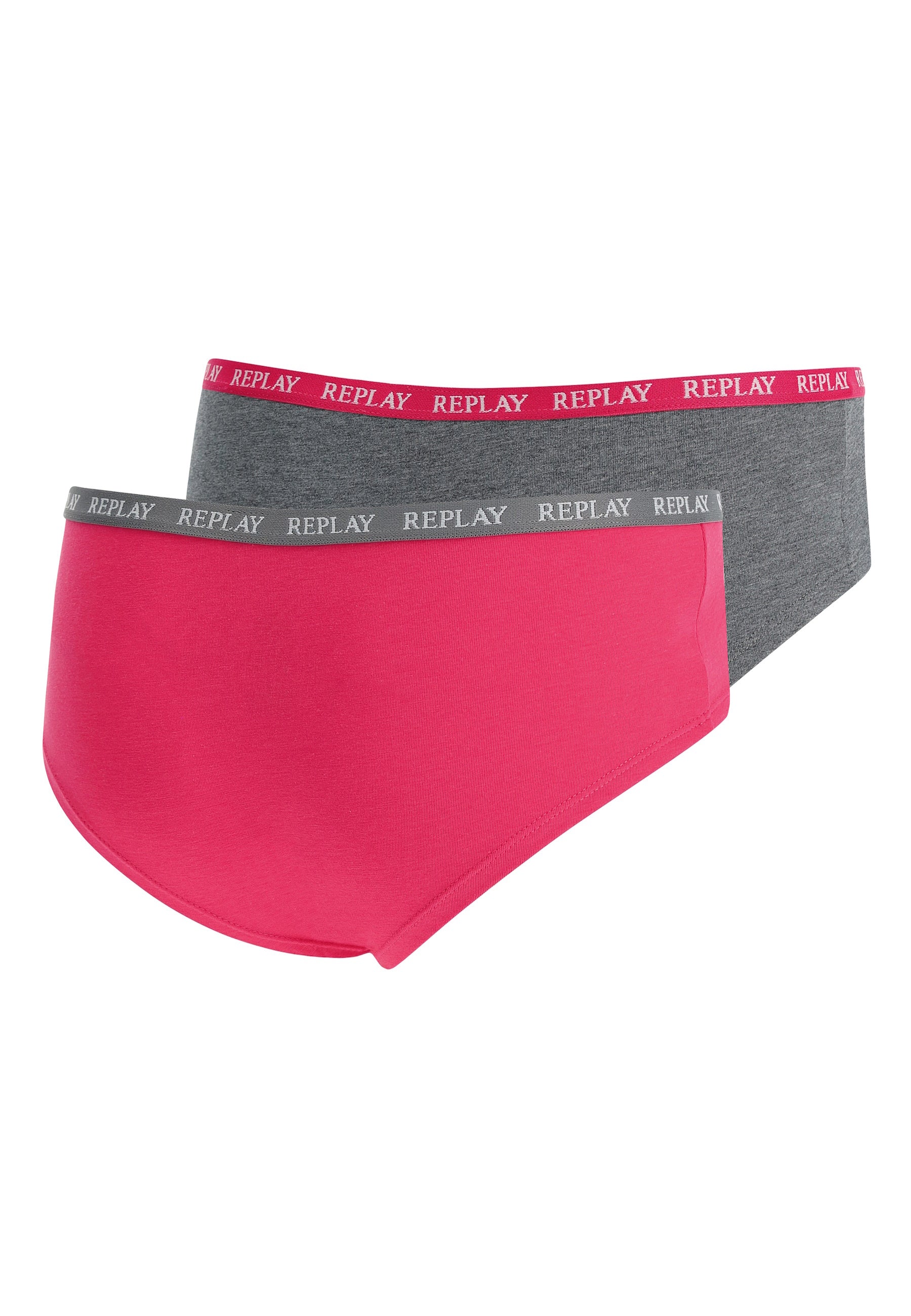 Replay Damen-Slip mit Logo-Bund 2er Pack