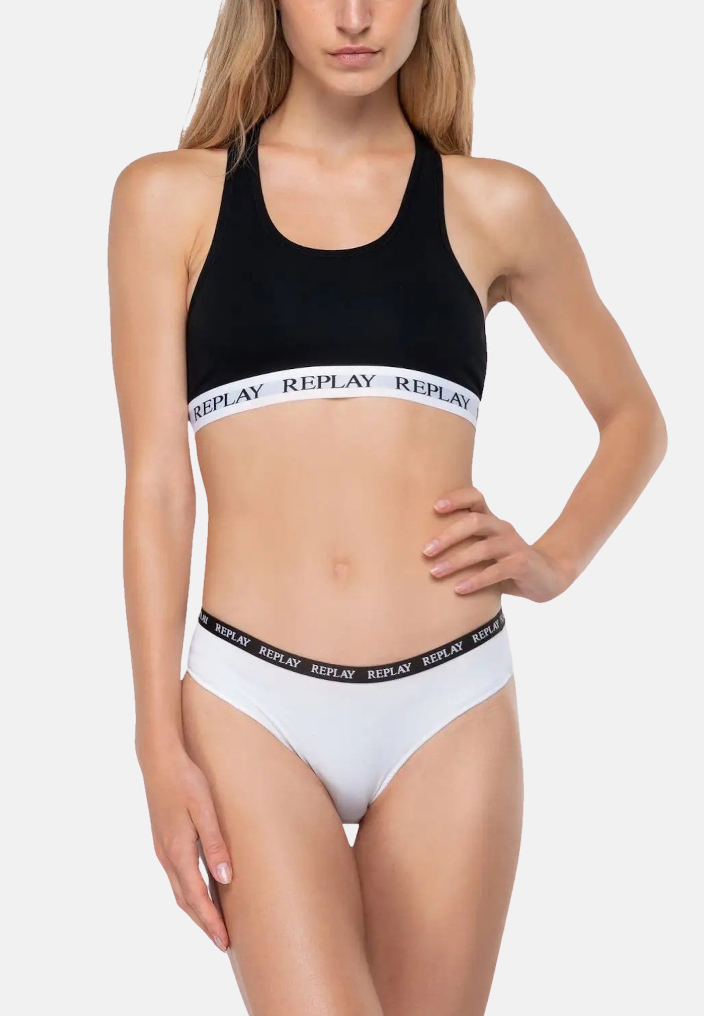 Replay Damen-Slip mit Logo-Bund 2er Pack