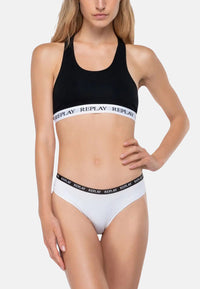Replay Damen-Slip mit Logo-Bund 2er Pack
