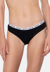 Replay Damen-Slip mit Logo-Bund 2er Pack
