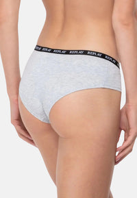 Replay Damen-Slip mit Logo-Bund 2er Pack