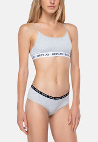 Replay Damen-Slip mit Logo-Bund 2er Pack