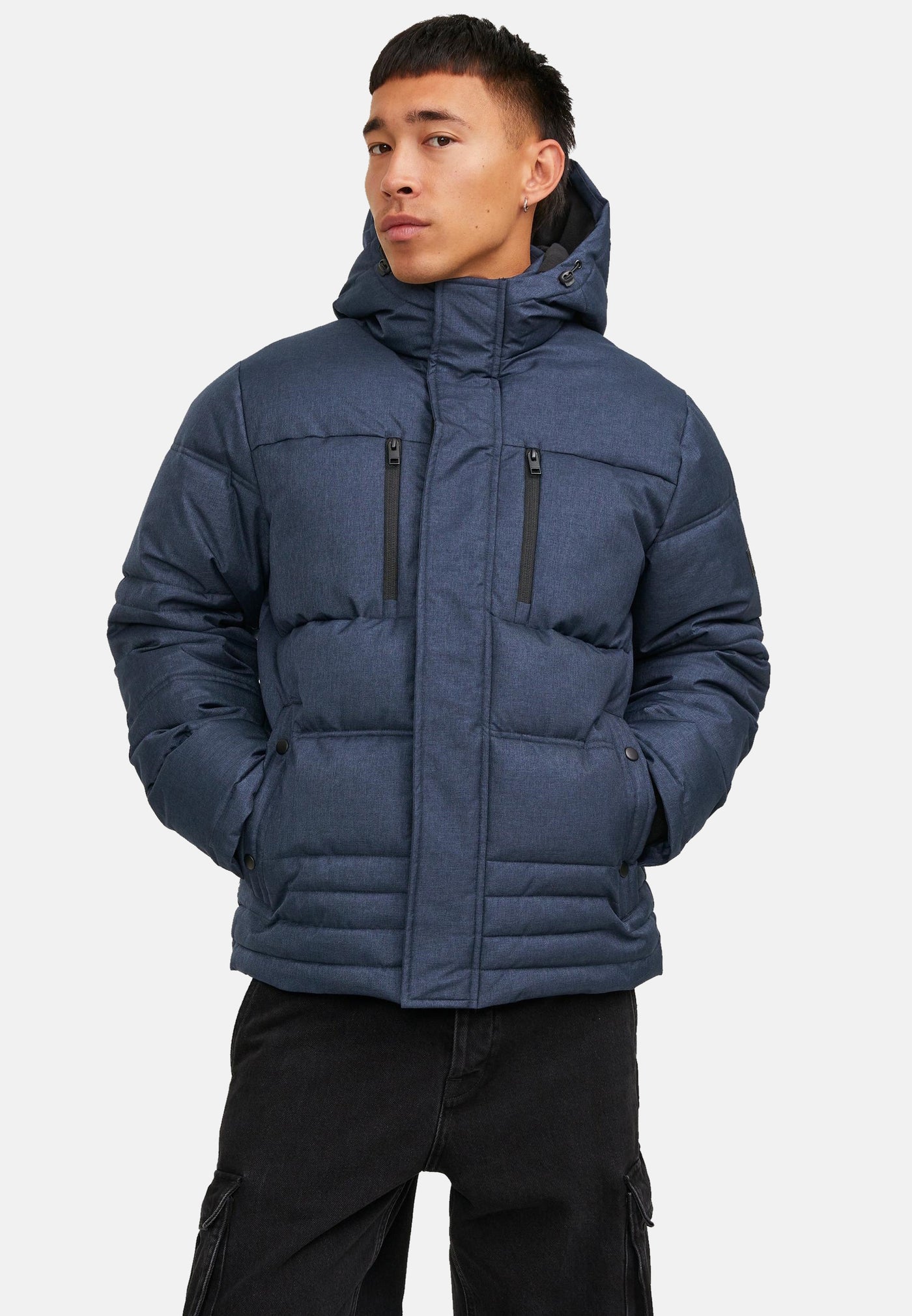Jack & Jones YOG Steppjacke mit Kapuze und Reißverschluss