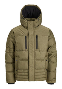 Jack & Jones YOG Steppjacke mit Kapuze und Reißverschluss