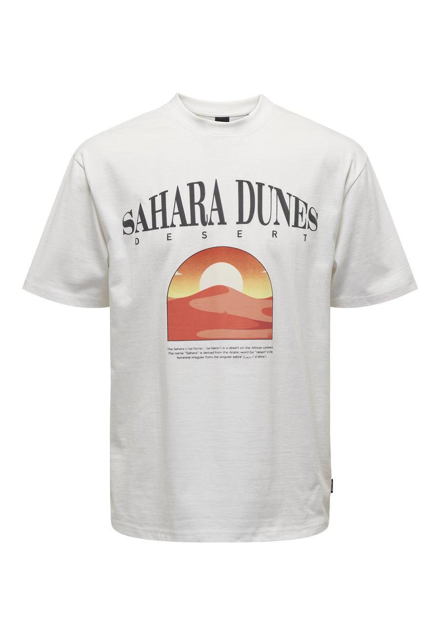 Only & Sons Boston Kurzarmshirt mit Frontprint Relaxed Fit