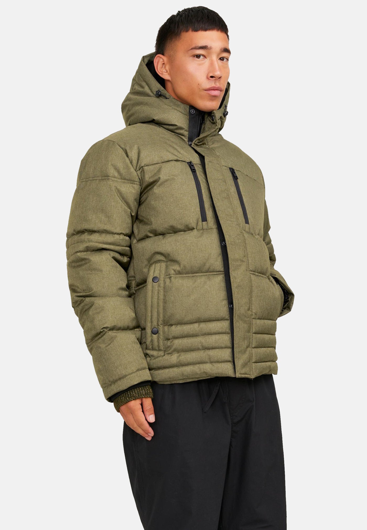 Jack & Jones YOG Steppjacke mit Kapuze und Reißverschluss