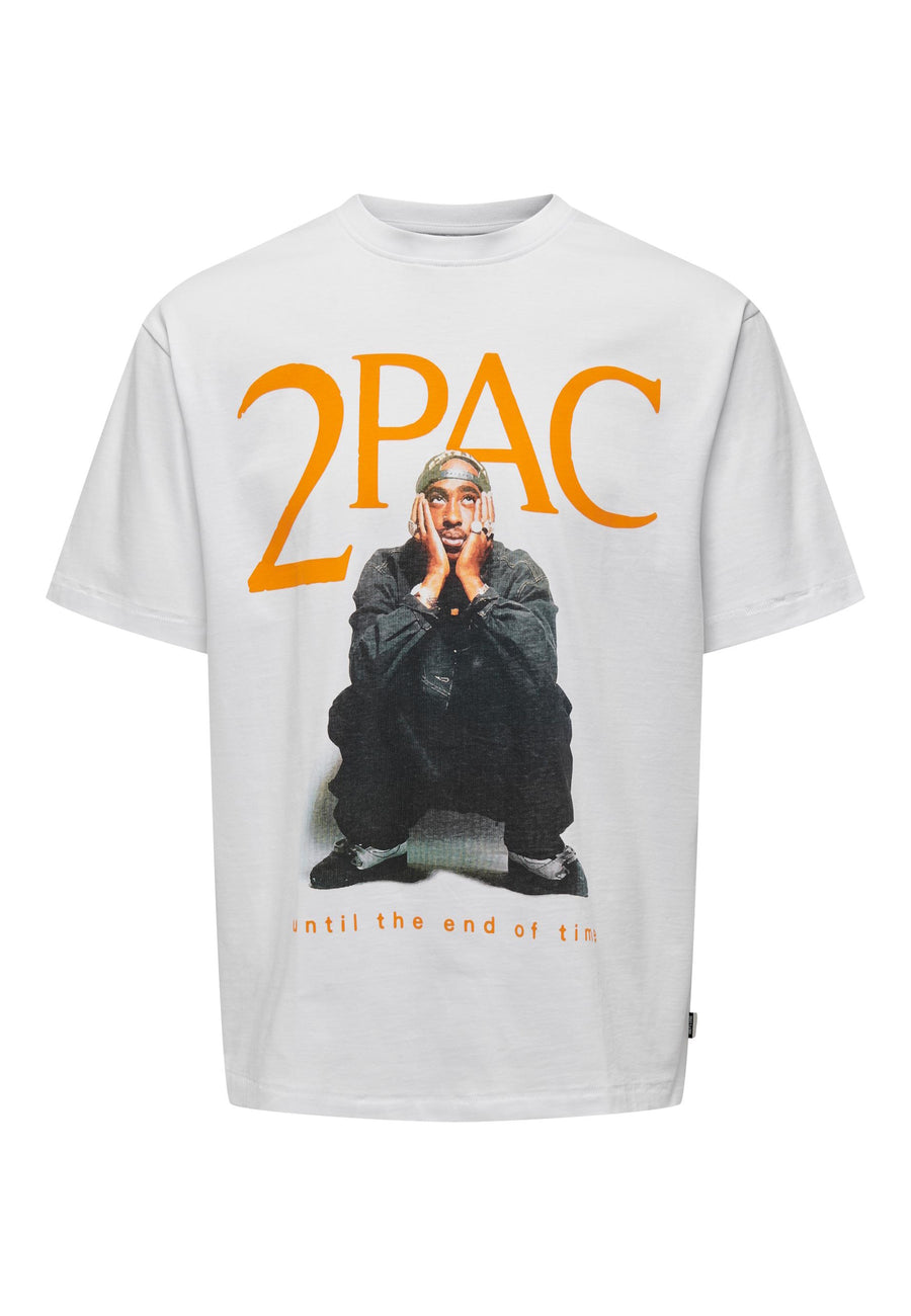 Only & Sons Tupac Kurzarmshirt mit Frontprint Relaxed Fit