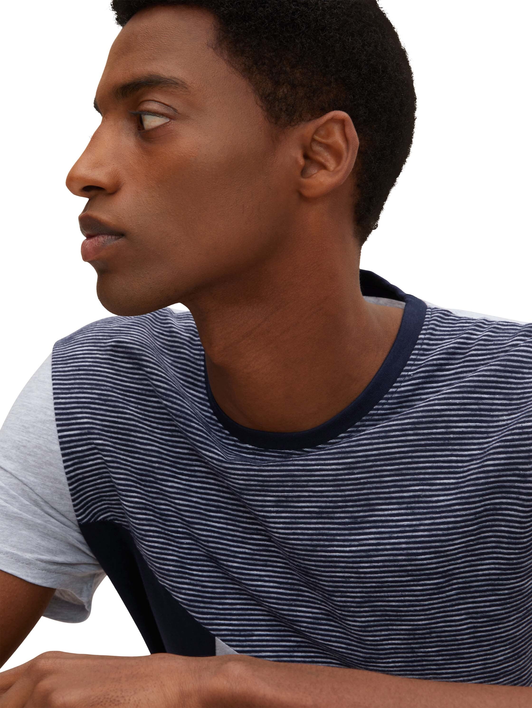 Tom Tailor T-Shirt mit Rundhalsausschnitt und Streifenmuster