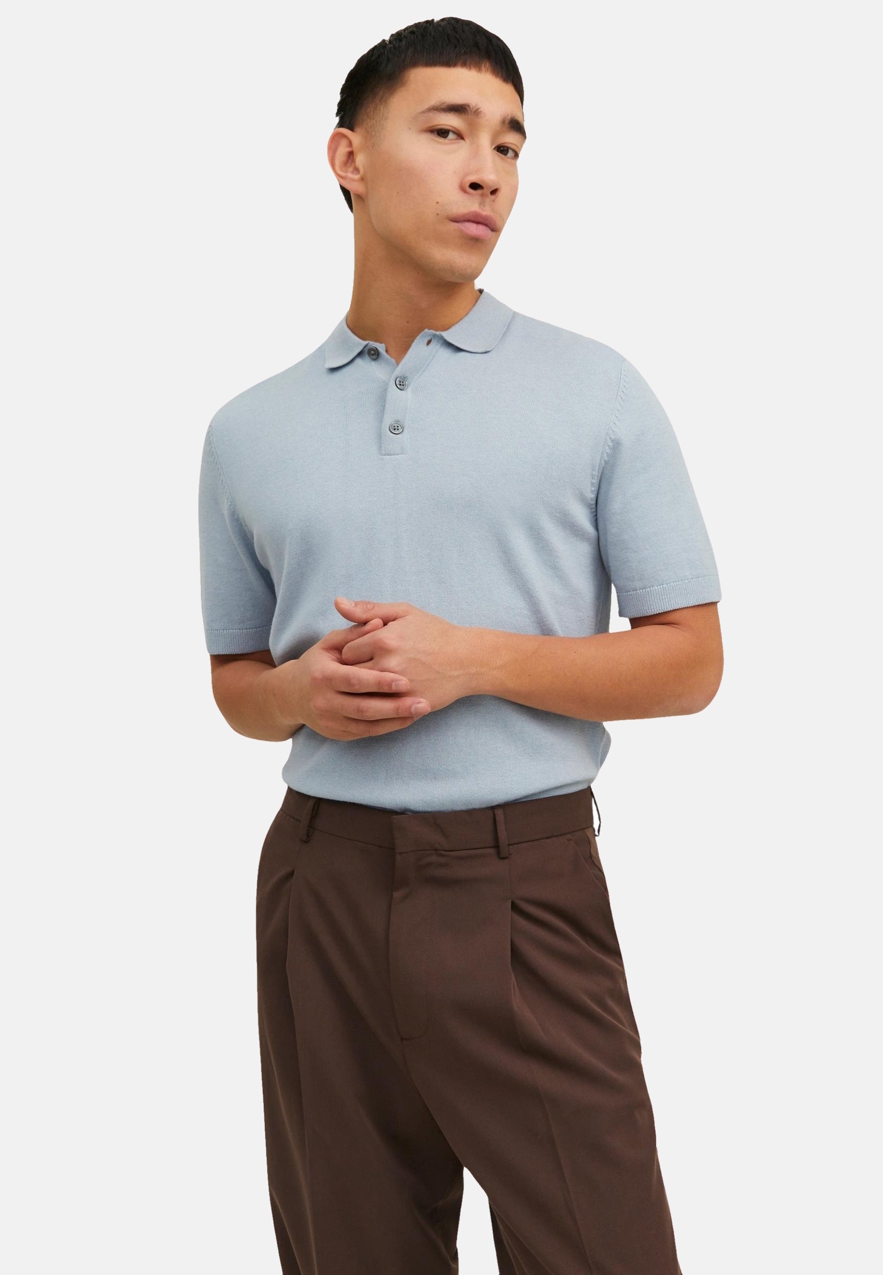 Jack & Jones EMIL Gestricktes Kurzarmshirt mit Polokragen