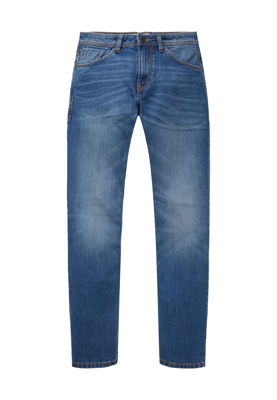 Tom Tailor Josh Regular Slim Jeans mit Logo-Badge im Five-Pocket-Style