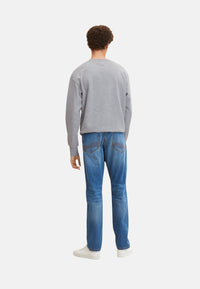Tom Tailor Josh Regular Slim Jeans mit Logo-Badge im Five-Pocket-Style
