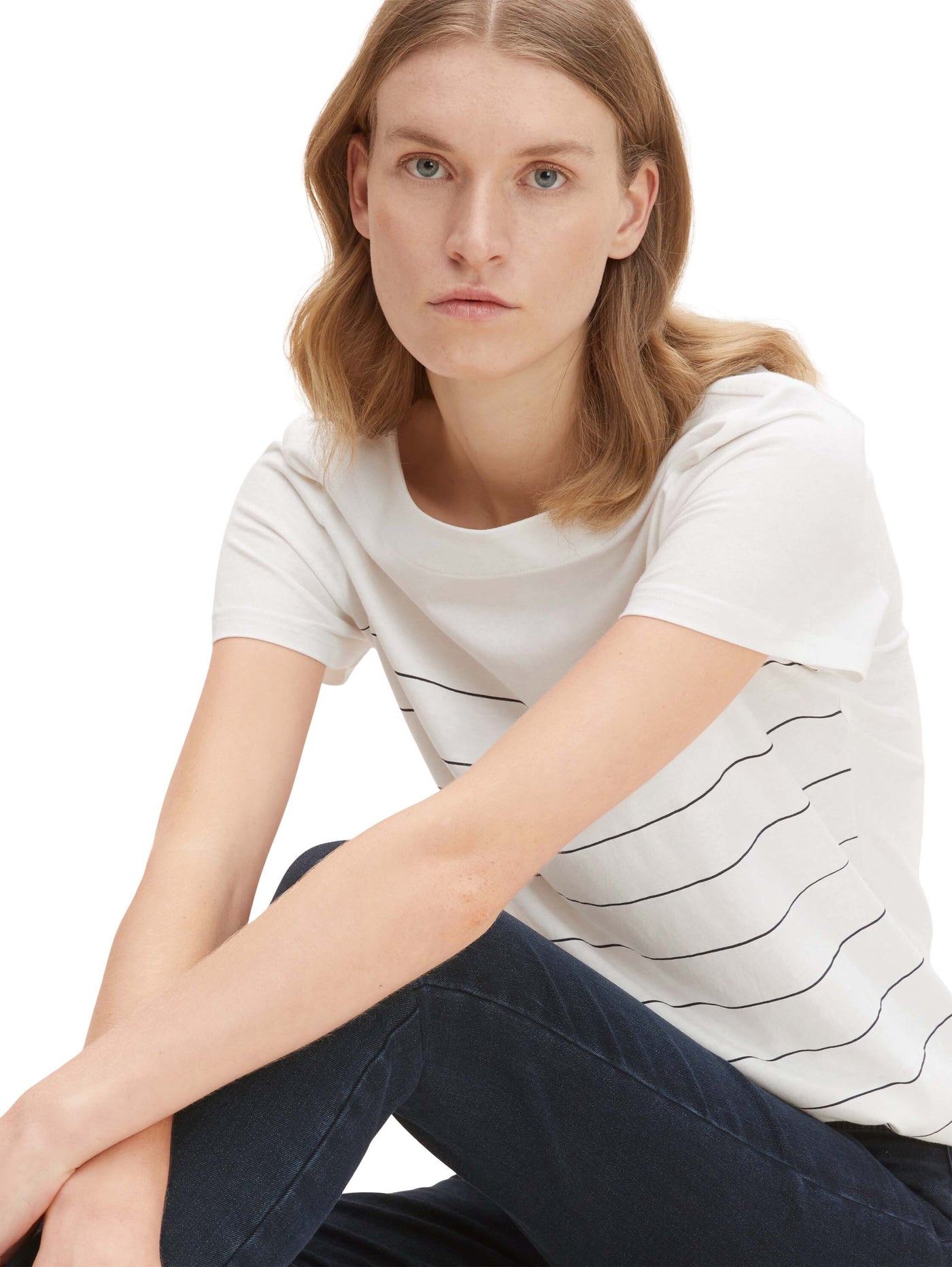 Tom Tailor Gestreiftes T-Shirt aus Bio-Baumwolle