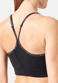 Champion Elastischer Sport-BH mit verstellbaren Träger, Racerback und Logoprint