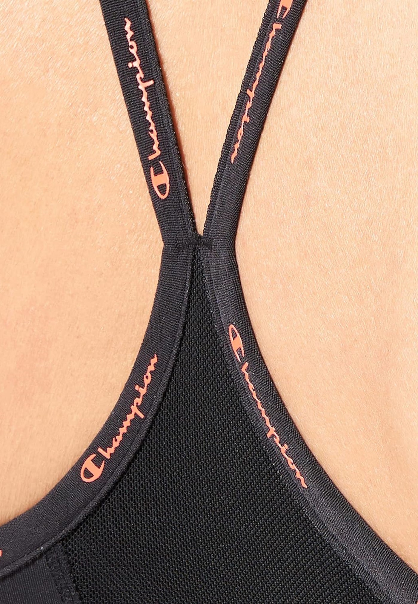 Champion Elastischer Sport-BH mit verstellbaren Träger, Racerback und Logoprint