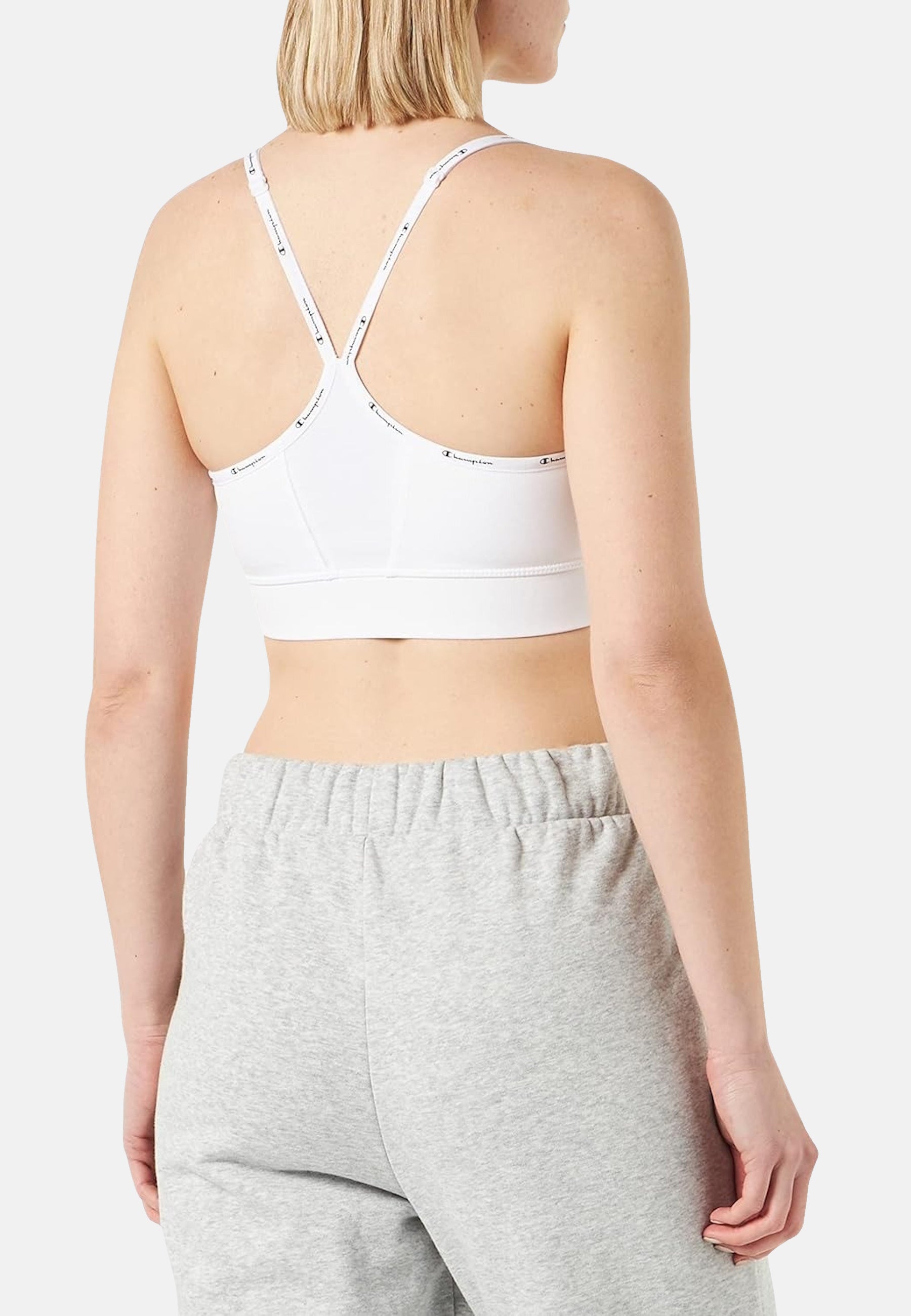 Champion Elastischer Sport-BH mit verstellbaren Träger, Racerback und Logoprint