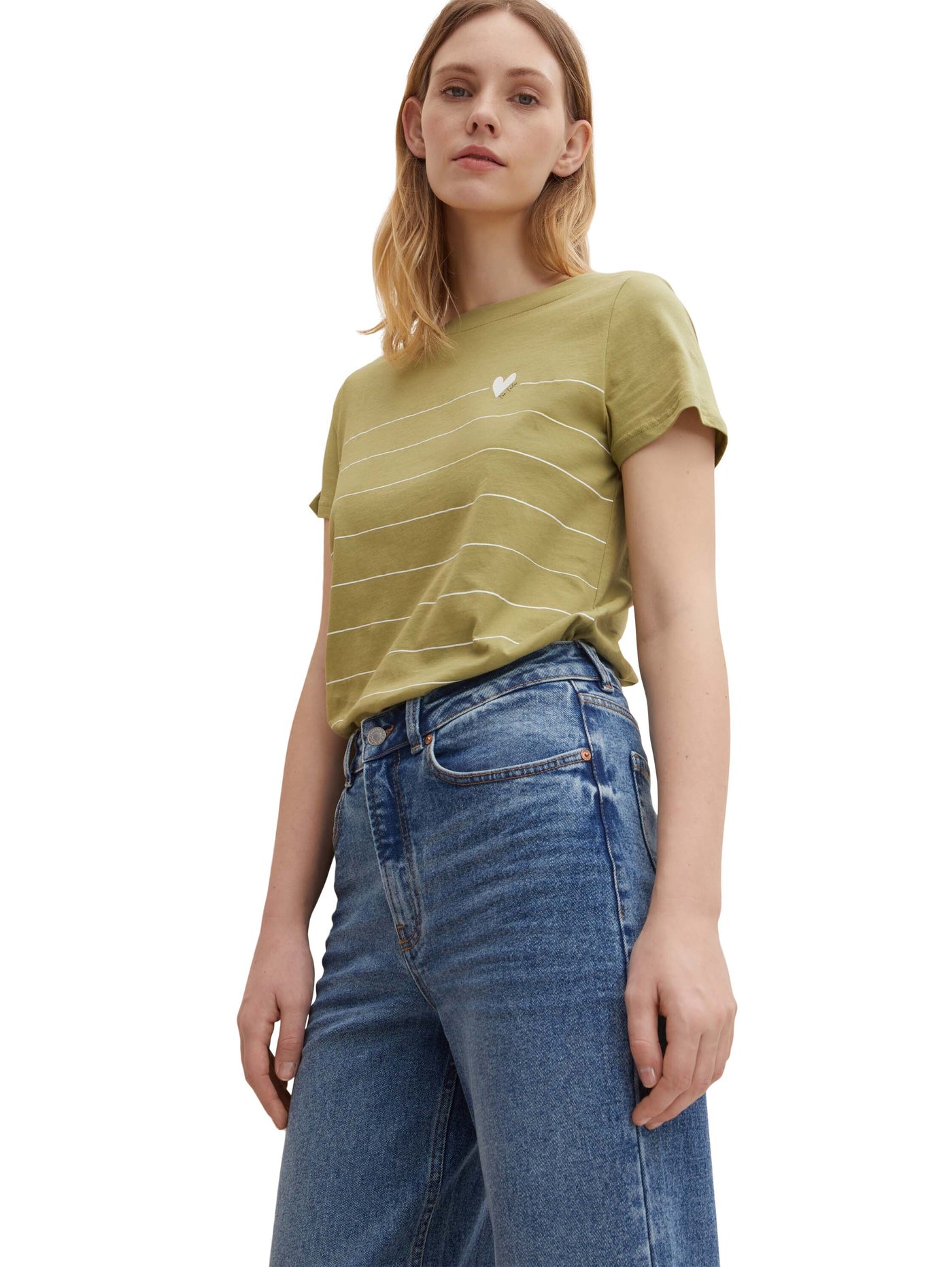 Tom Tailor Gestreiftes T-Shirt aus Bio-Baumwolle