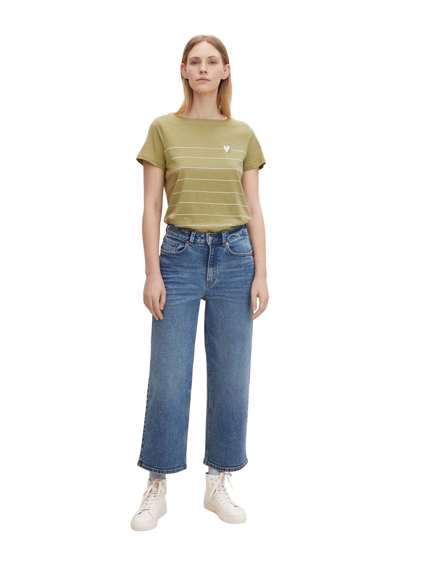 Tom Tailor Gestreiftes T-Shirt aus Bio-Baumwolle