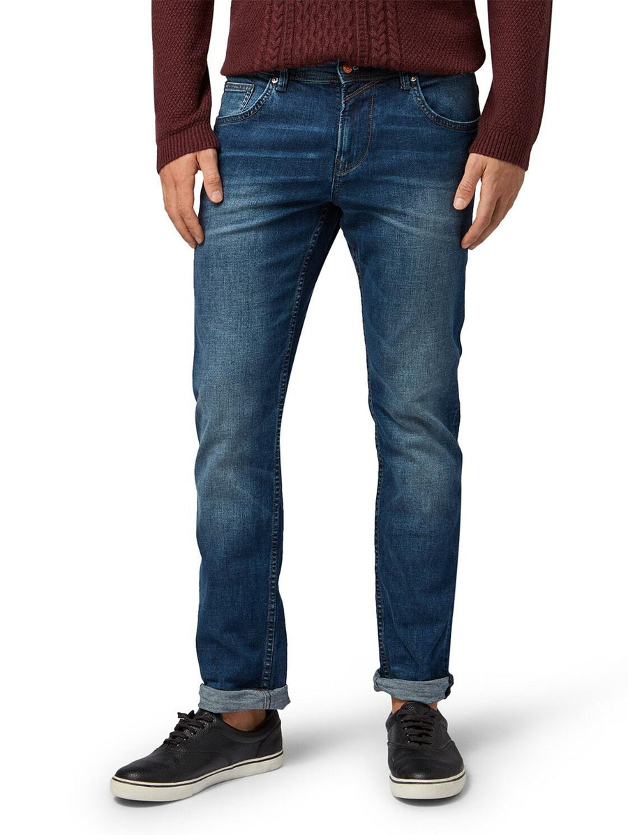 Tom Tailor Jeans Jeanshose STRAIGHT AEDAN BLUE DENIM