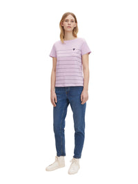 Tom Tailor Gestreiftes T-Shirt aus Bio-Baumwolle
