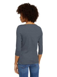 Tom Tailor Gestreiftes Langarmshirt aus Bio-Baumwolle