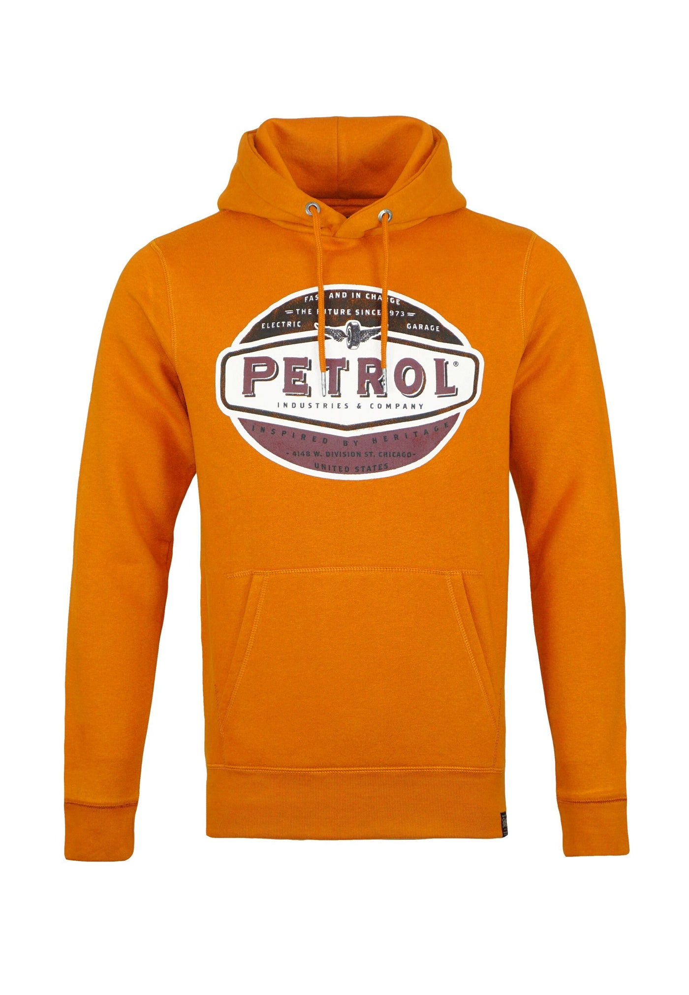 Petrol Industries Hoodie mit Kapuze, Kordelzug und Logo