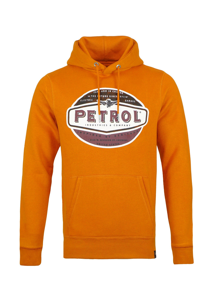 Petrol Industries Hoodie mit Kapuze, Kordelzug und Logo