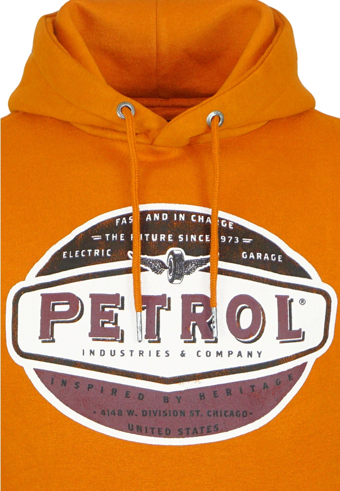 Petrol Industries Hoodie mit Kapuze, Kordelzug und Logo