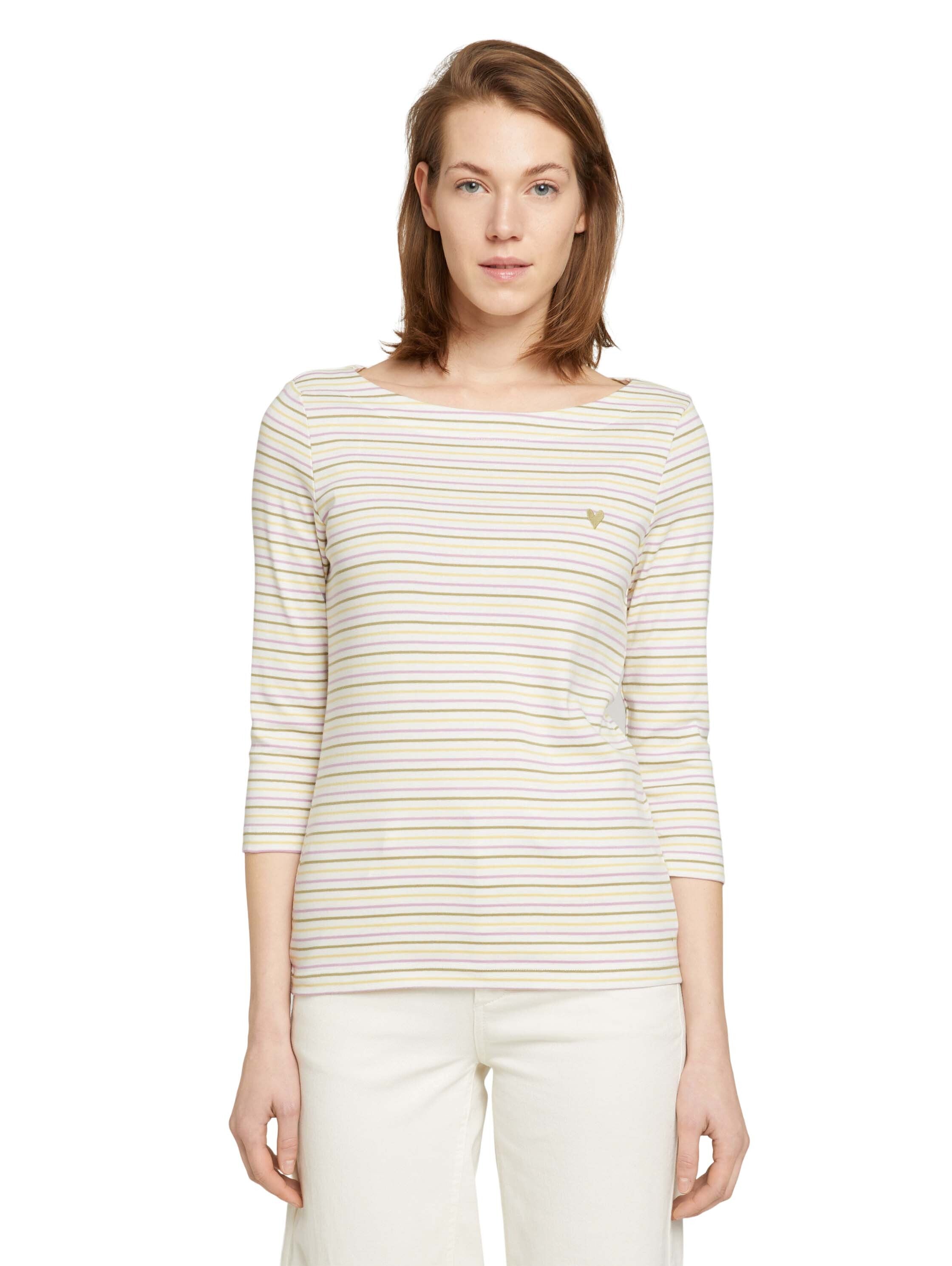 Tom Tailor Gestreiftes Langarmshirt aus Bio-Baumwolle